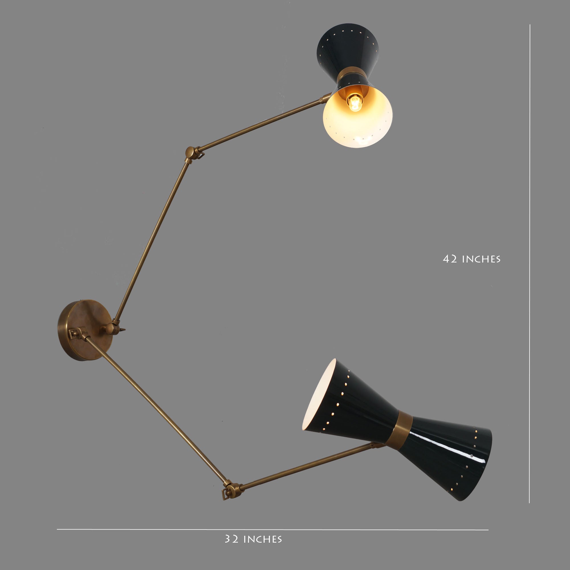 Modern Diabolo Sconce Stilnovo Style, Wall Light - Doozie Light Studio