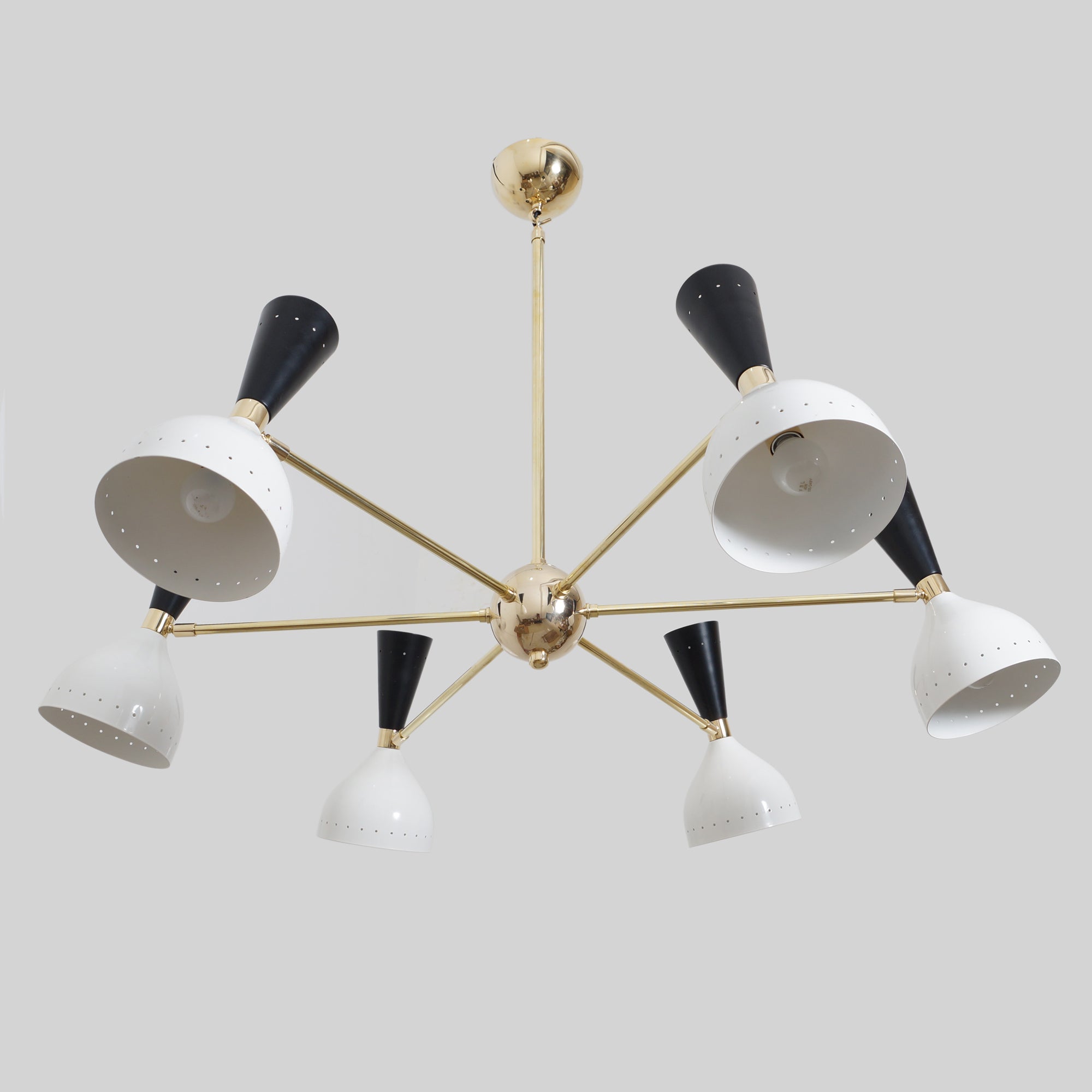 Modern Brass 12 Lights Diablo Chandelier - Doozie Light Studio