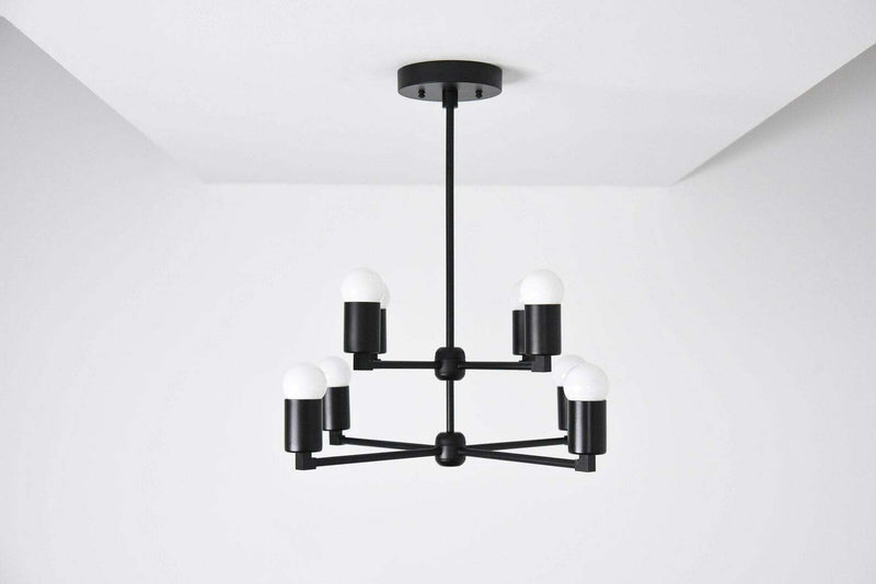 8 Light Sputnik Brass Chandelier Handmade Industrial Light Fixture