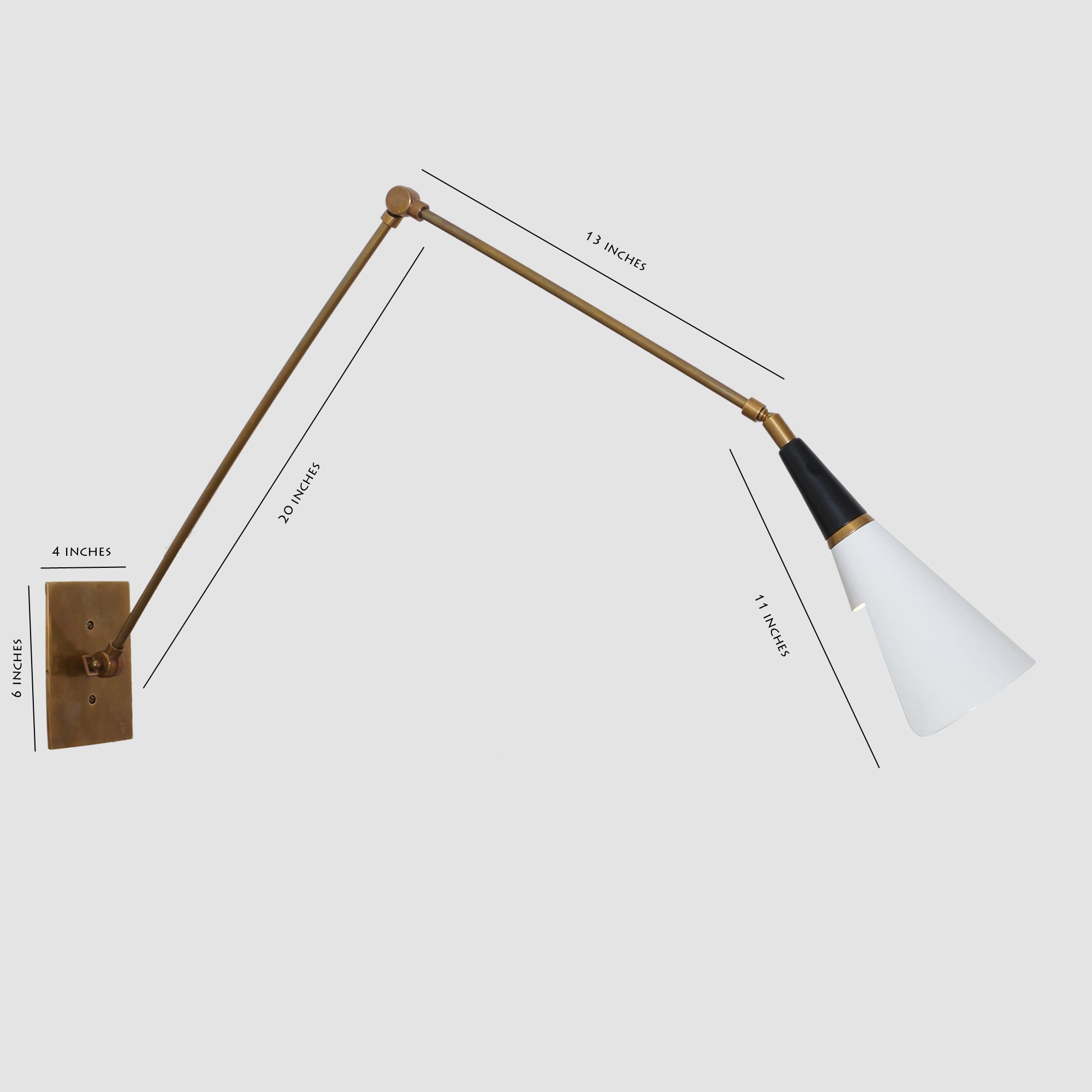 Articulating Adjustable ALSKA wall lamp - Doozie Light Studio