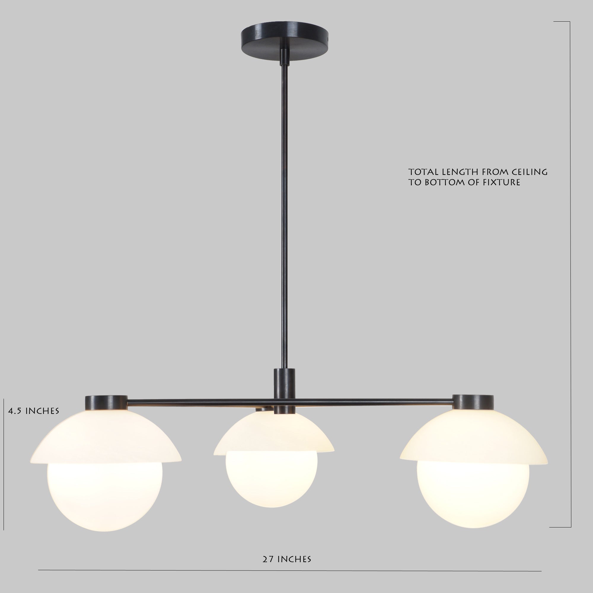 Handcrafted Modern Brass 3 Surface CASA Pendant Light Fixture - Doozie Light Studio
