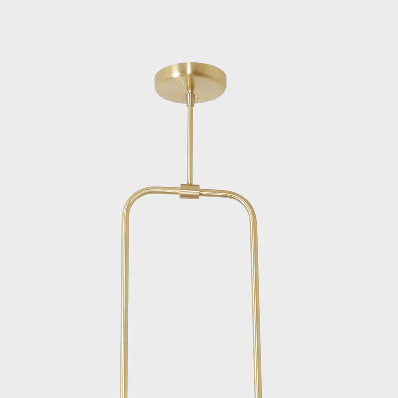 Double Globes Modern Brass Stem Pendant Chandelier Light Fixture