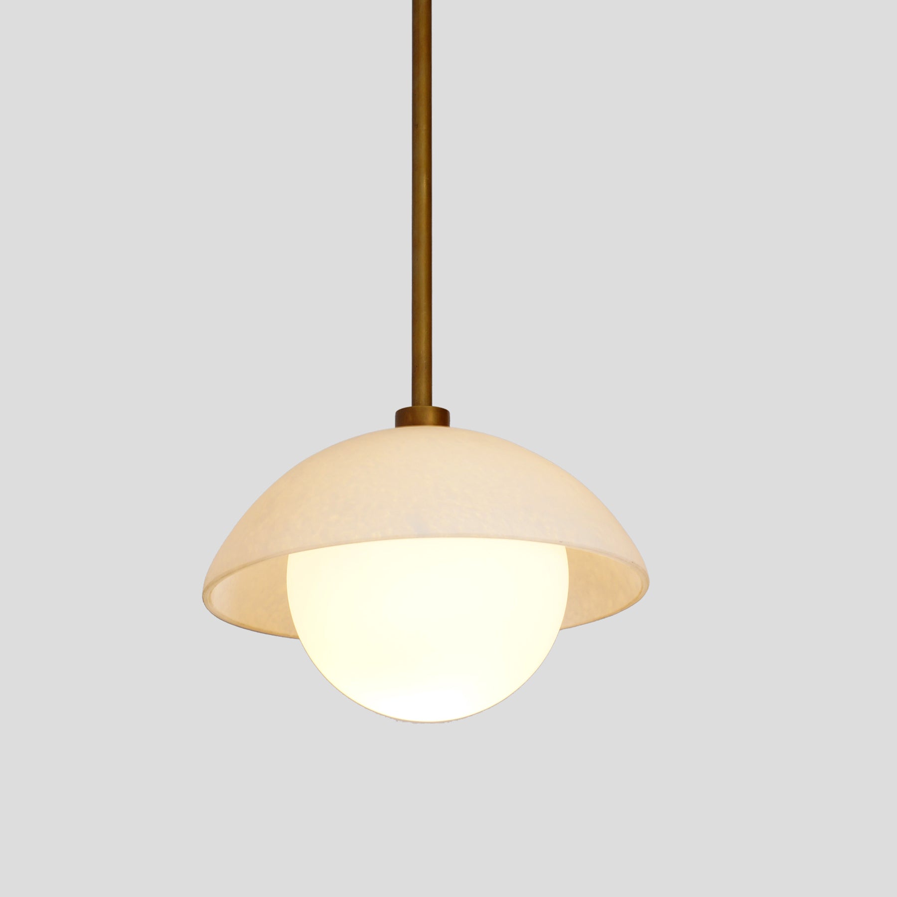 Contemporary Glass Dome Arc Globe Pendant 7" - Doozie Light Studio