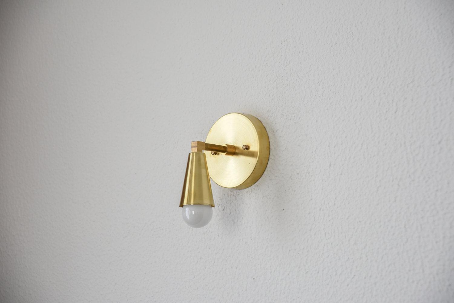 Wall Sconce Single Cone Light Vanity Lamp - Doozie Light Studio