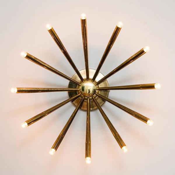 Stilnovo Style Classic 12 Arm Light Sputnik Wall/Flush Mount Fixture - Doozie Light Studio