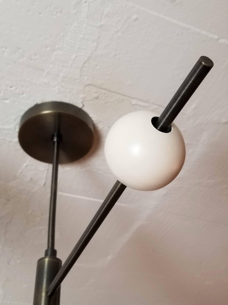 Sculptural Orbital 3-Arm Pendant Globe Chandelier - Doozie Light Studio