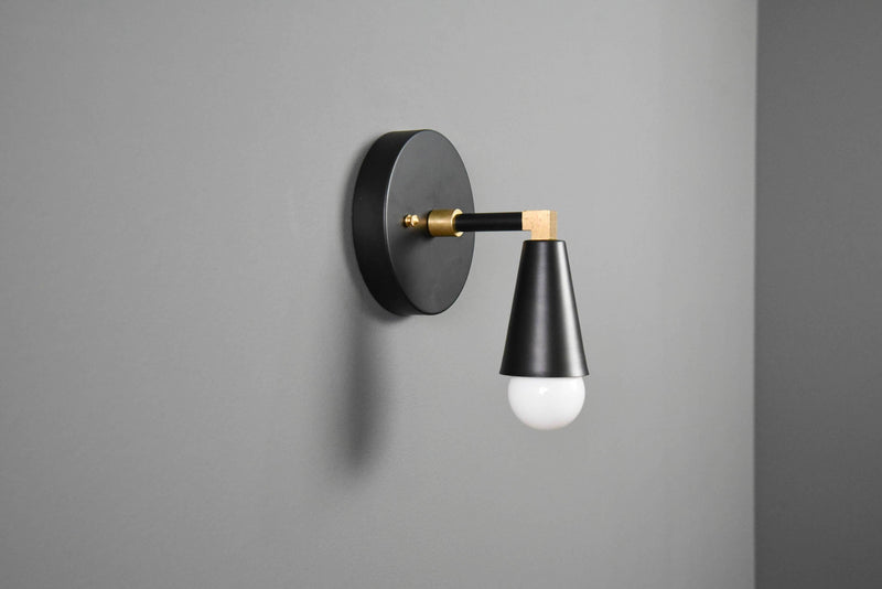 Wall Sconce Single Cone Light Vanity Lamp - Doozie Light Studio