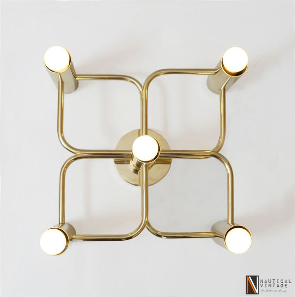 Contemporary Solid Brass Leola Wall Sconce Lamp Light Stairway Vanity Lamp