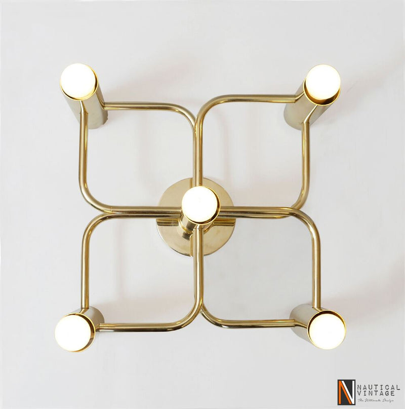 Contemporary Solid Brass Leola Wall Sconce Lamp Light Stairway Vanity Lamp