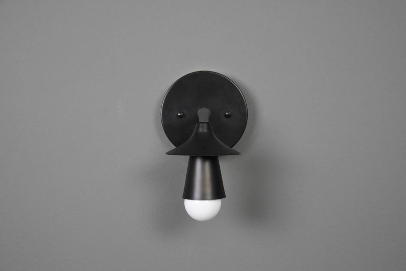 Modern Brass Wall Sconce Single Cone Light Vanity Lamp - Doozie Light Studio