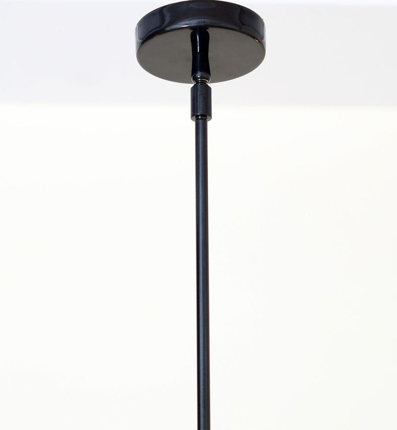 Mid century modern brass chandelier light fixture - 6 Arms Black Light Fixture
