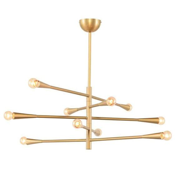 Modern Handcrafted Brass 10 Lights Orion Sputnik Chandelier