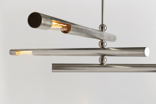 Hendrix 3-Light Sputnik Chandelier - Brushed Chrome