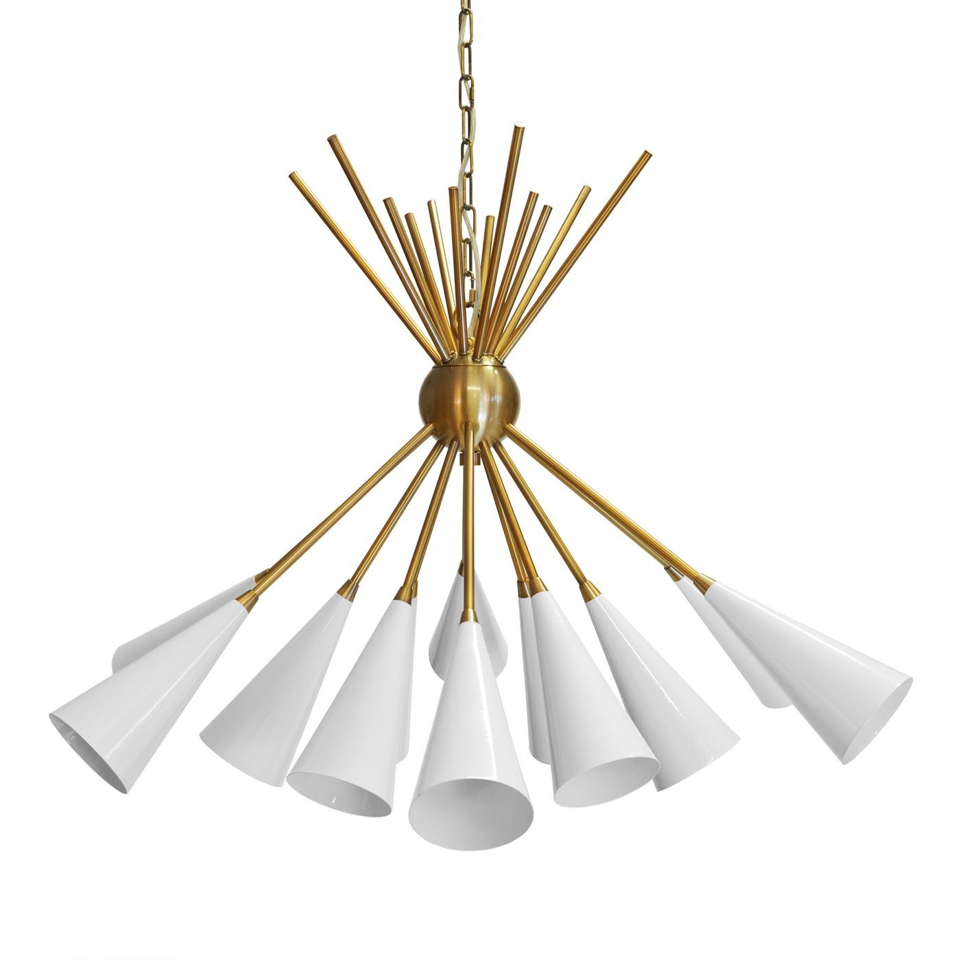 Modern Handmade Garland Sputnik Brass Chandelier - Doozie Light Studio