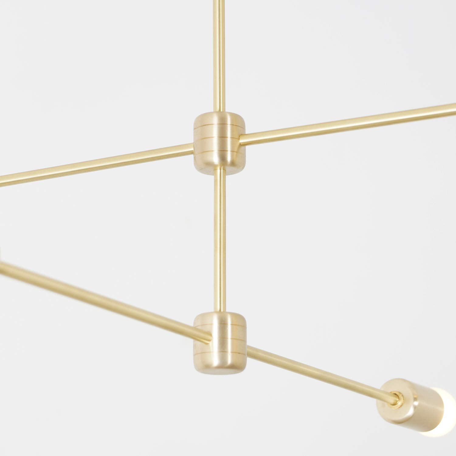 Modern Brass 4 Arm Sputnik Chandelier Light Fixture - Doozie Light Studio