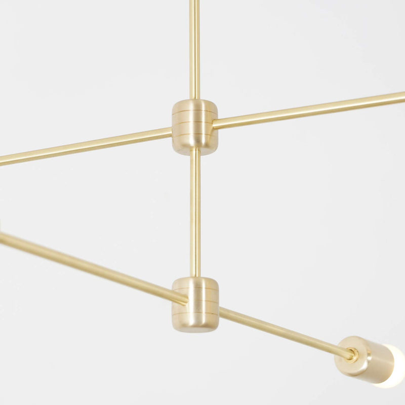 Modern Brass 4 Arm Sputnik Chandelier Light Fixture