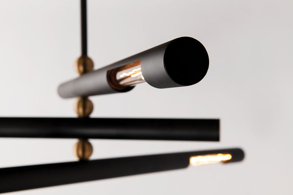 Copy of Hendrix 3-Light Sputnik Chandelier - Black Brass