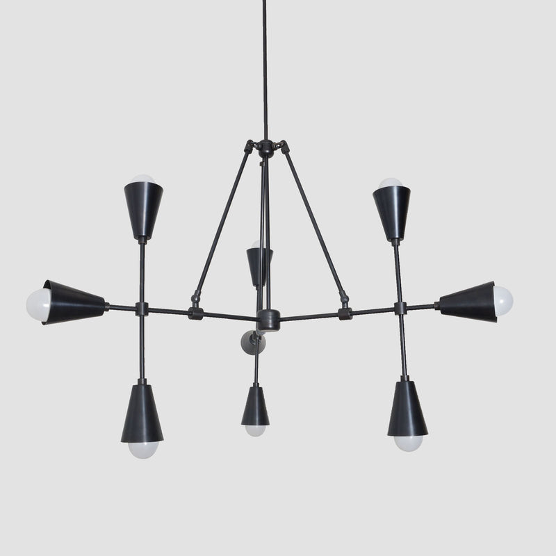 Trigon 9 - Brass Chandelier