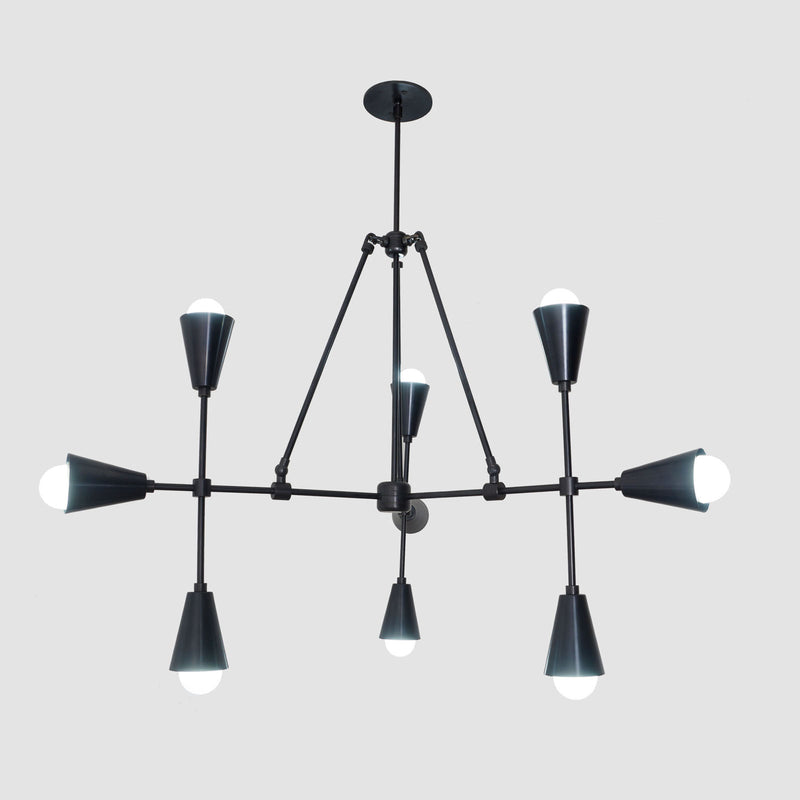 Trigon 9 - Brass Chandelier