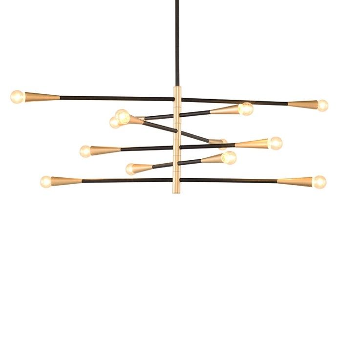 Modern Handcrafted Brass 12 Lights Orion Sputnik Chandelier