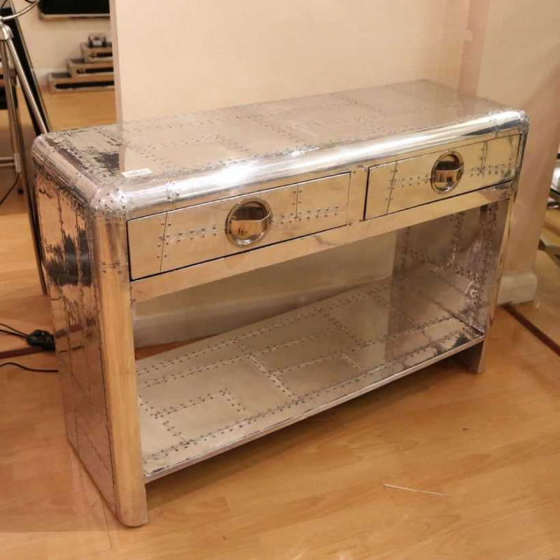 Aviator Silver Console Table