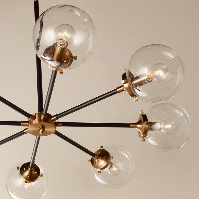 URBAN GLOBE RADIAL CHANDELIER - 8 LIGHT - Doozie Light Studio