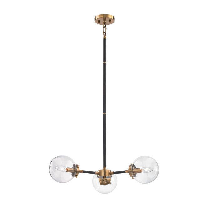 URBAN GLOBE RADIAL CHANDELIER - 3-LIGHT - Doozie Light Studio