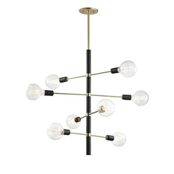 Candice 8-Light Sputnik Modern Linear Chandelier