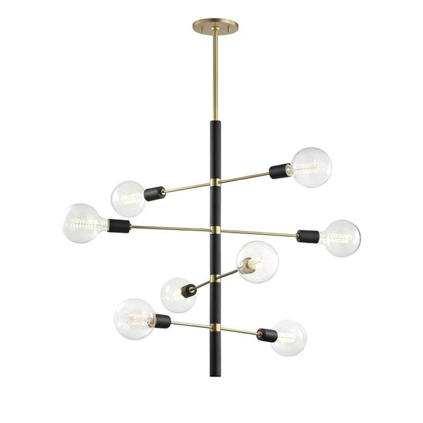 Candice 8-Light Sputnik Modern Linear Chandelier