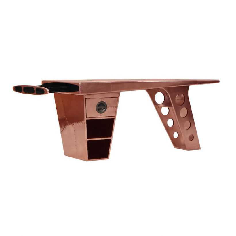 Copper Spitfire Wing Desk - Doozie Light Studio