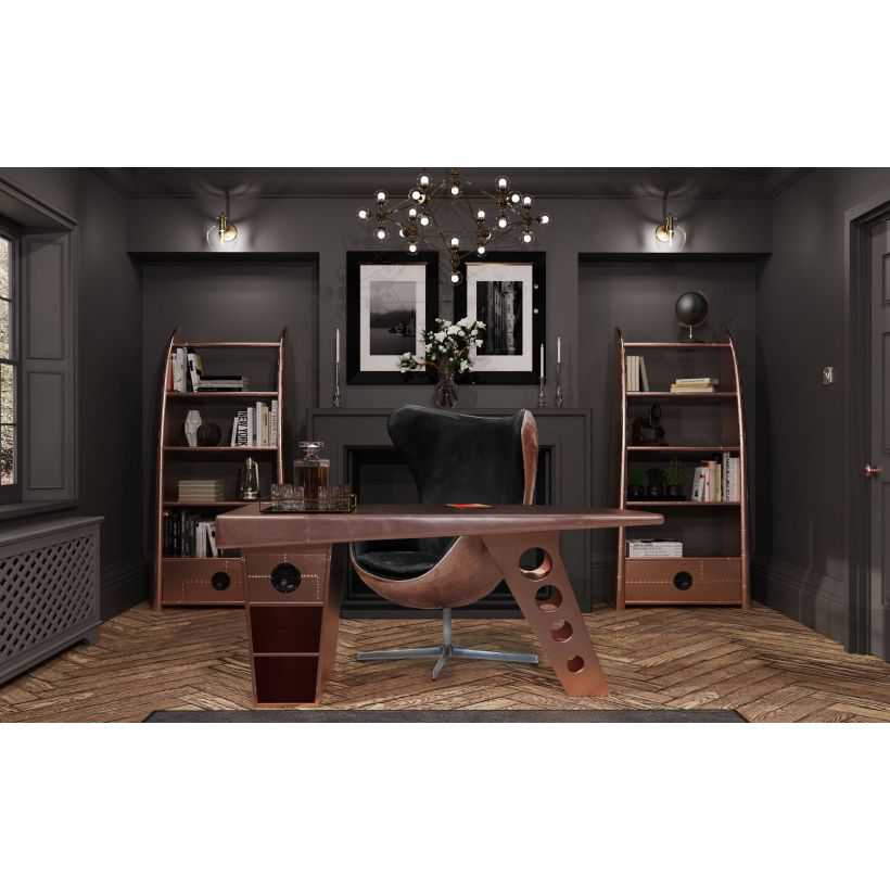 Copper Spitfire Wing Desk - Doozie Light Studio