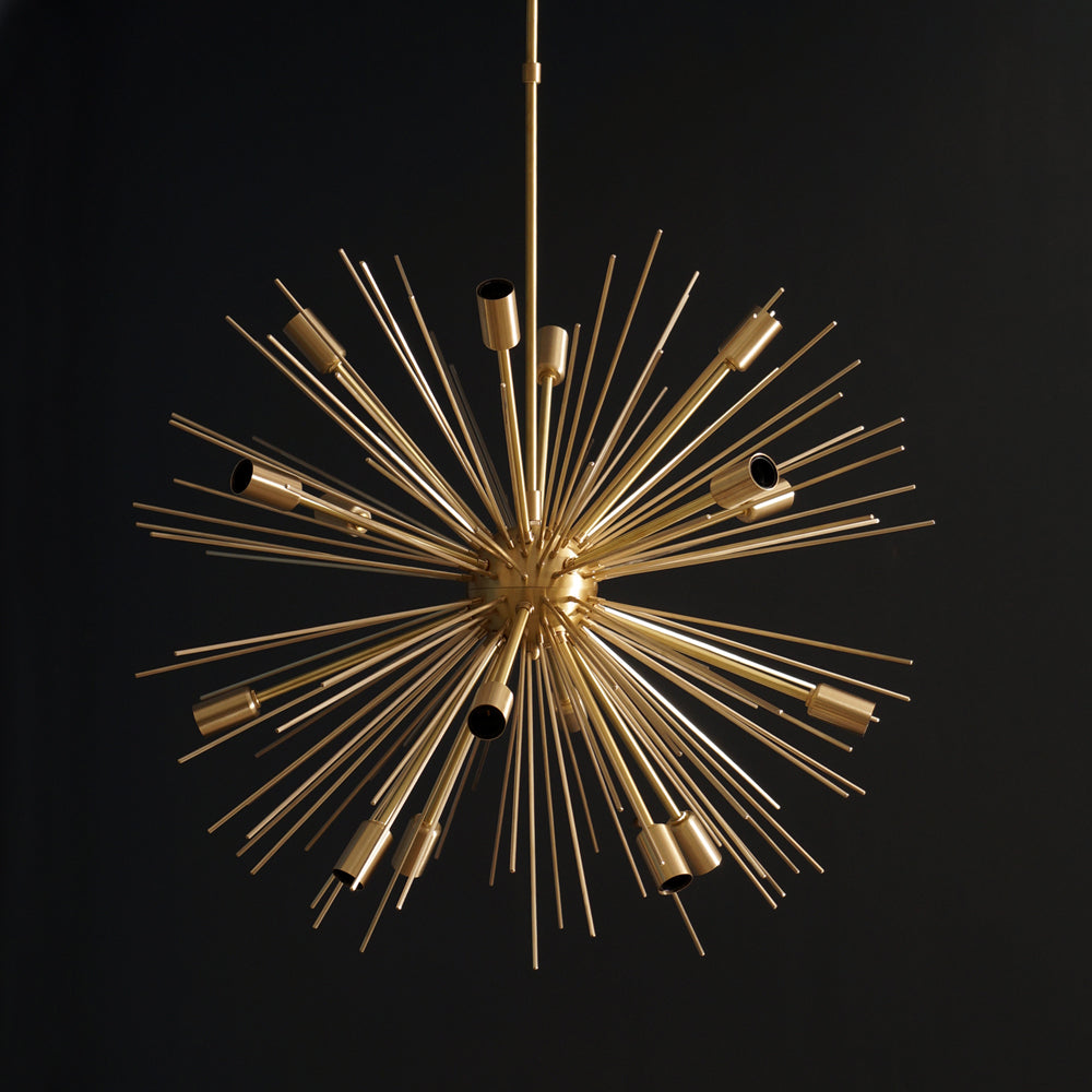 16 Lights Modern Brass Sputnik Urchin Chandelier Light Fixture 22"D - Doozie Light Studio