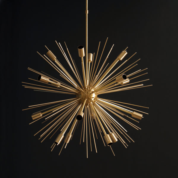 16 Lights Modern Brass Sputnik Urchin Chandelier Light Fixture 22"D