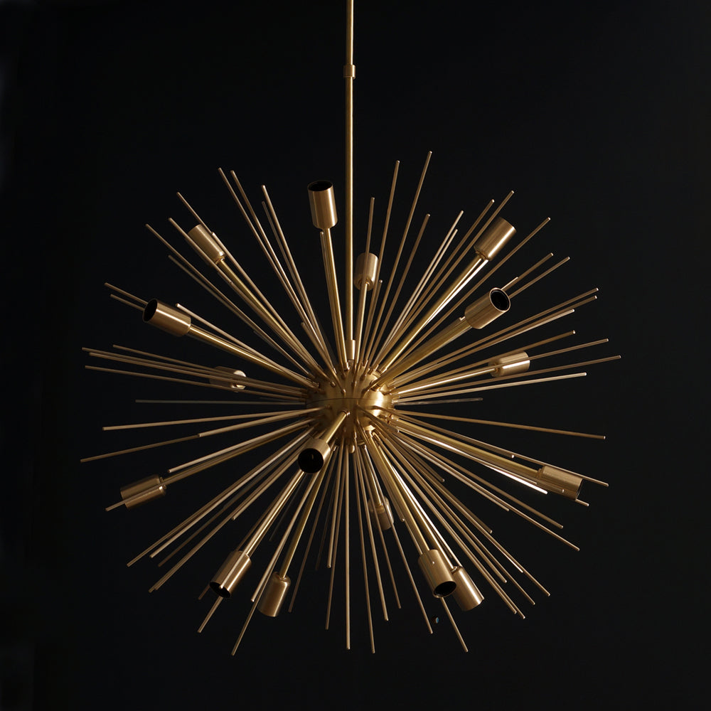 16 Lights Modern Brass Sputnik Urchin Chandelier Light Fixture 22"D - Doozie Light Studio