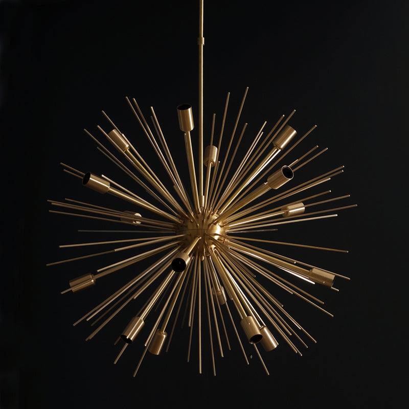 16 Lights Modern Brass Sputnik Urchin Chandelier Light Fixture 22"D