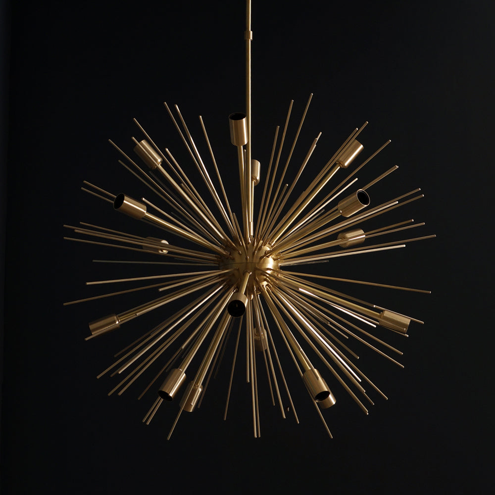 16 Lights Modern Brass Sputnik Urchin Chandelier Light Fixture 22"D - Doozie Light Studio