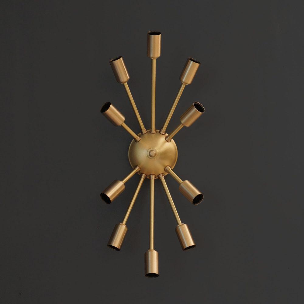 Classic 10 Arm Light Sputnik Light Wall Sconce Fixture - Doozie Light Studio