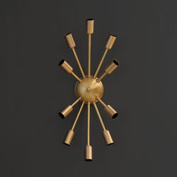 Classic 10 Arm Light Sputnik Light Wall Sconce Fixture - Doozie Light Studio