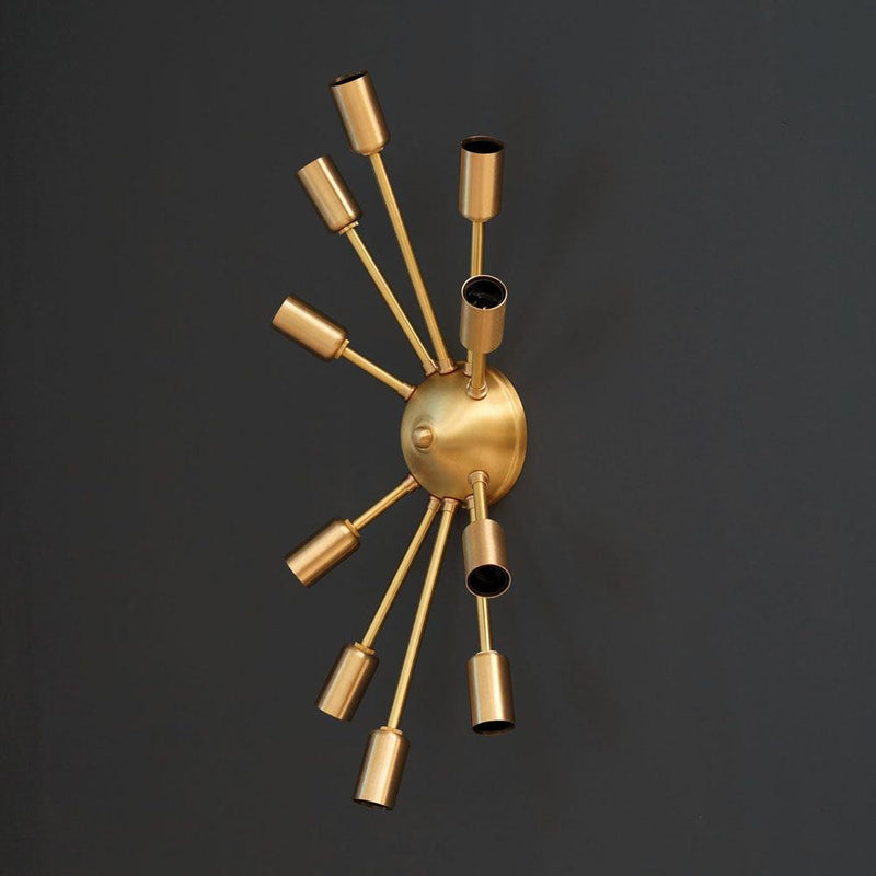 Classic 10 Arm Light Sputnik Light Wall Sconce Fixture - Doozie Light Studio