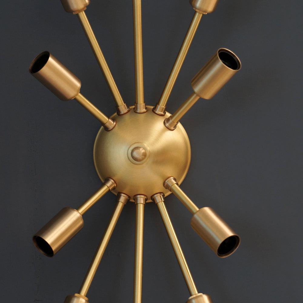Classic 10 Arm Light Sputnik Light Wall Sconce Fixture - Doozie Light Studio