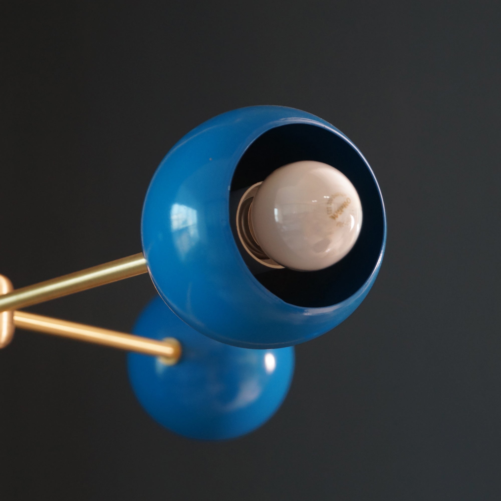 6 Light Blue Ball Sputnik Chandelier Light Fixture - Doozie Light Studio