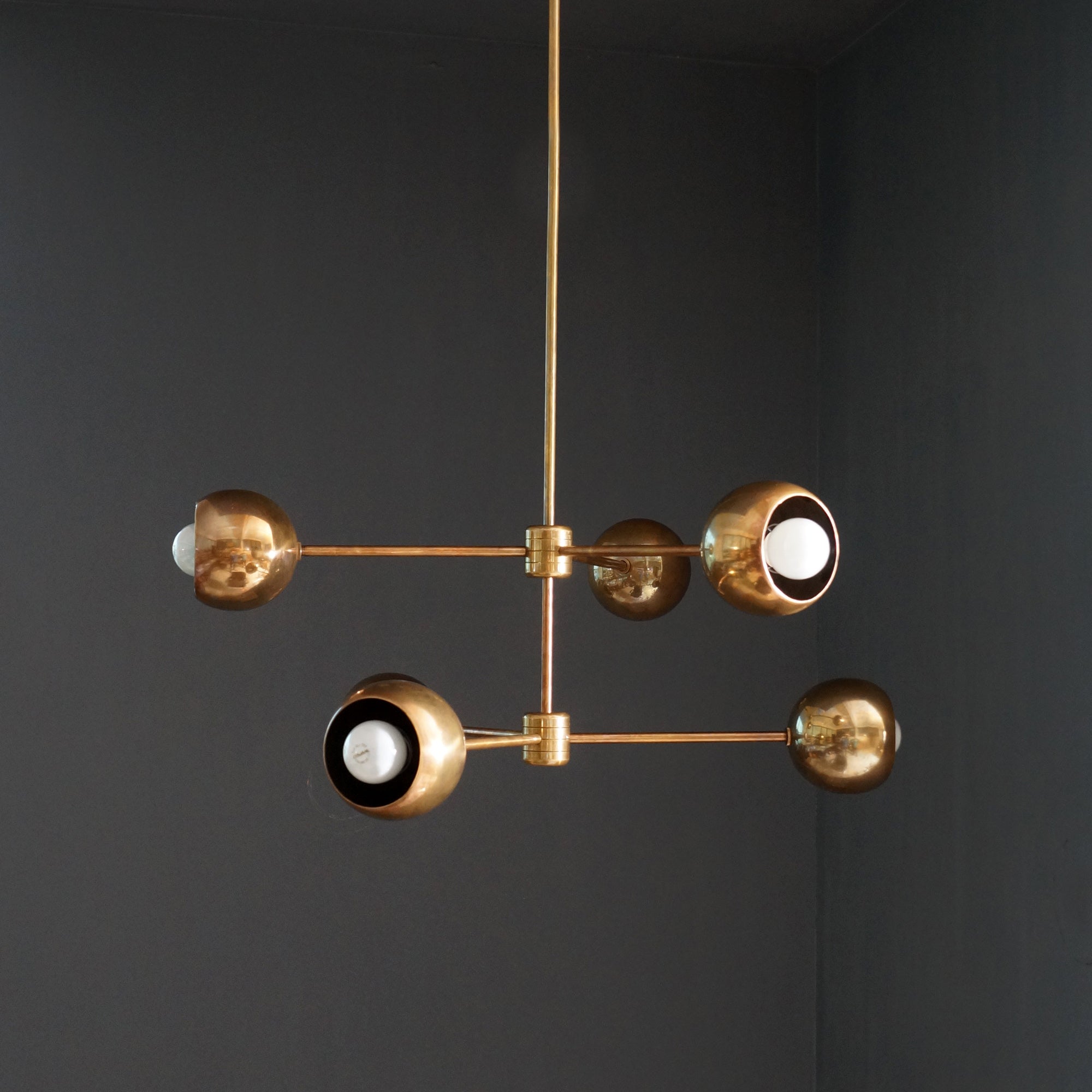 6 Light Sputnik Chandelier Light Fixture - Doozie Light Studio