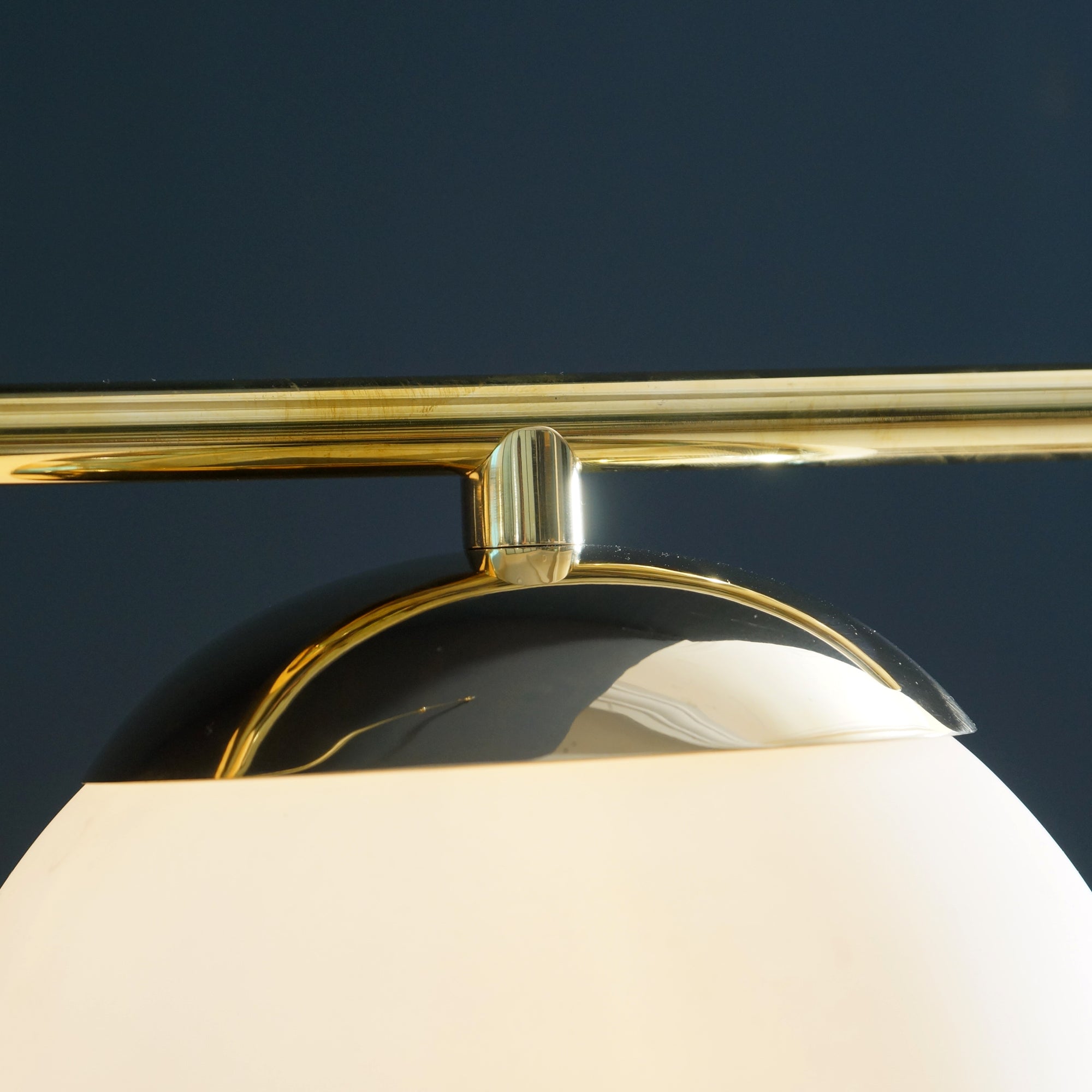 Modern Brass 3 Glass Sphere Globe Chandelier 34"D - Doozie Light Studio
