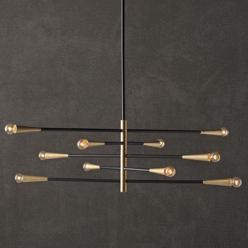 Modern Handcrafted Brass 10 Lights Orion Sputnik Chandelier