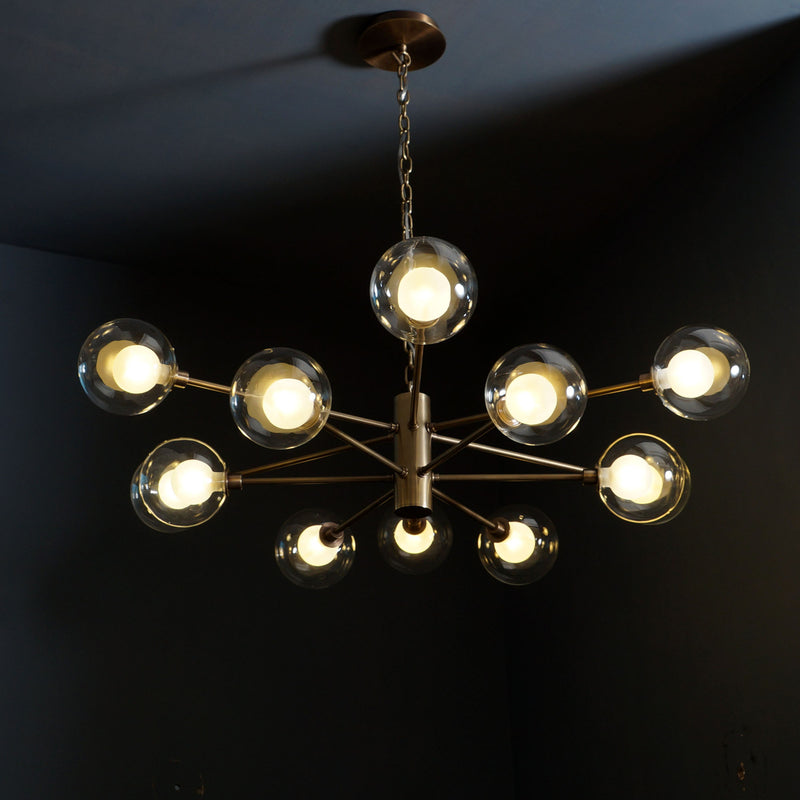 Karrington 12 Light Modern Brass Sputnik Chandelier Fixture