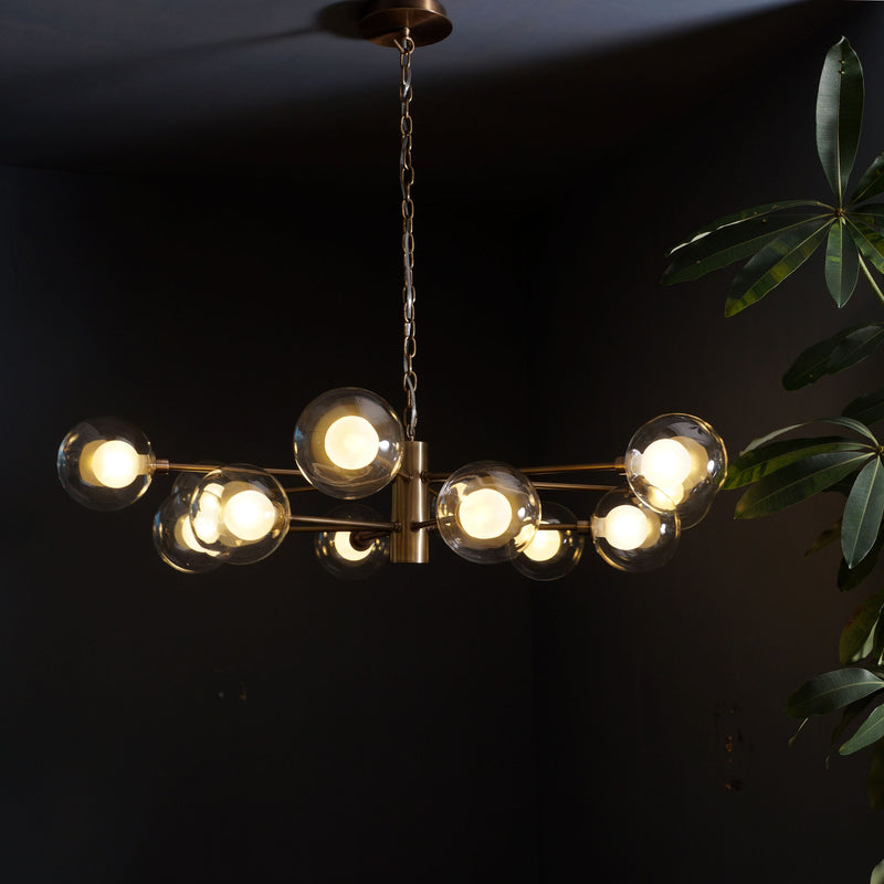 Karrington 12 Light Modern Brass Sputnik Chandelier Fixture