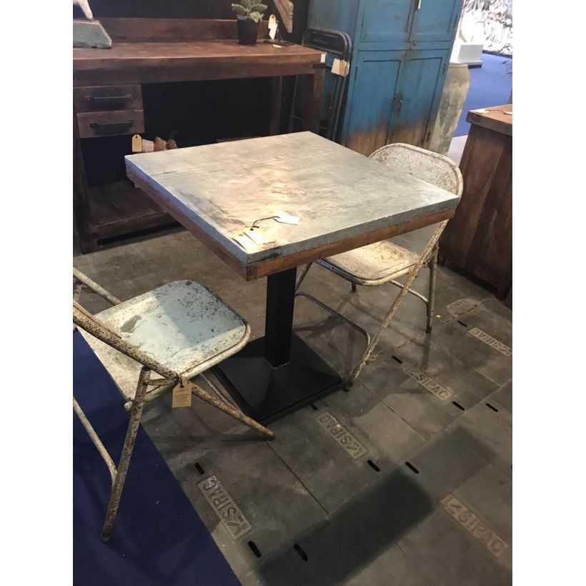 Zinc Topped Dining Table - Doozie Light Studio