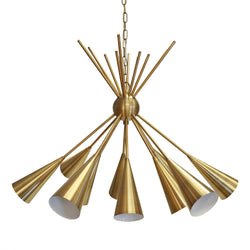 Modern Handmade Garland Sputnik Brass Chandelier - Brushed Brass