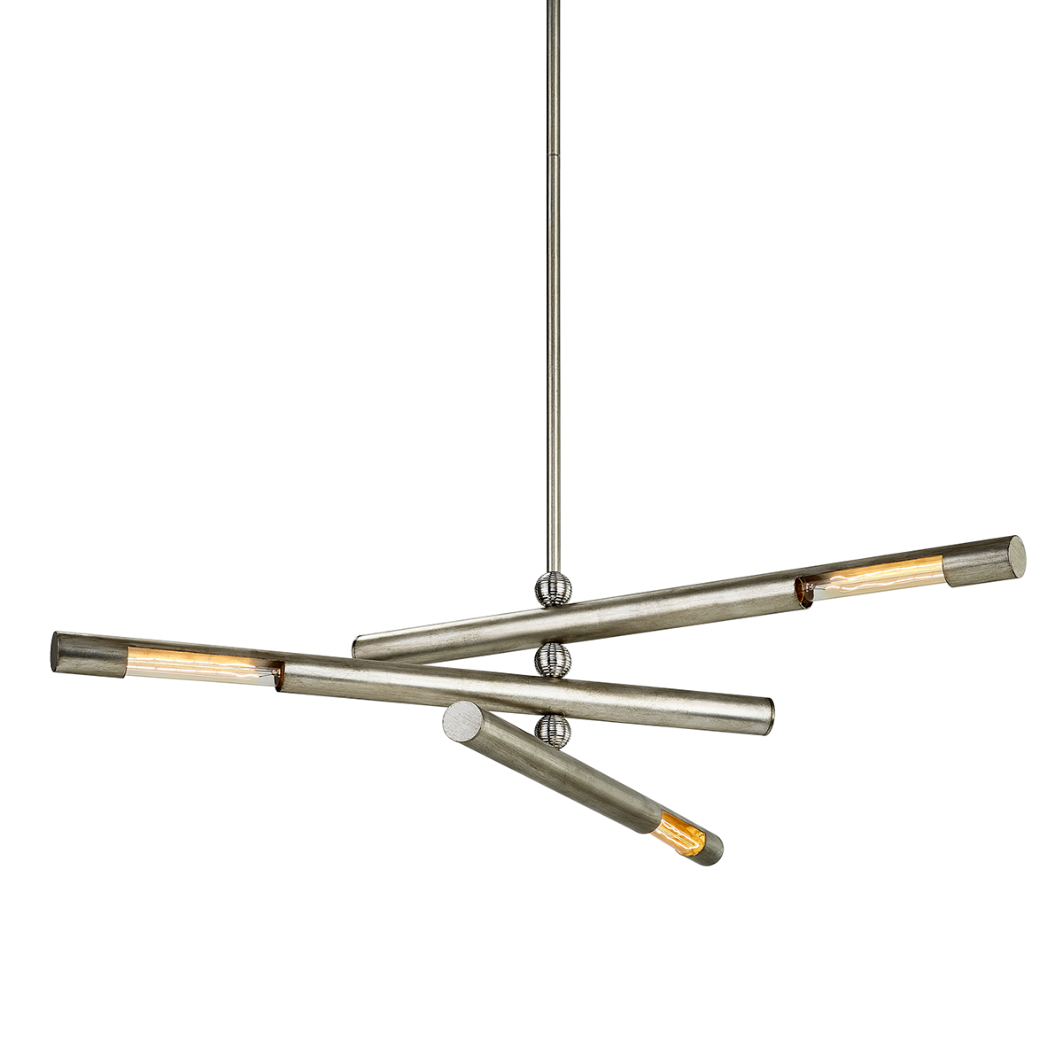 Hendrix 3-Light Sputnik Chandelier - Brushed Chrome - Doozie Light Studio