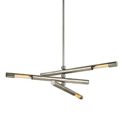 Hendrix 3-Light Sputnik Chandelier - Brushed Chrome